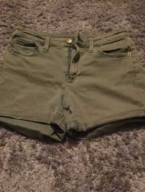 Universal Thread Olive Green High-Rise Jean Shorts
